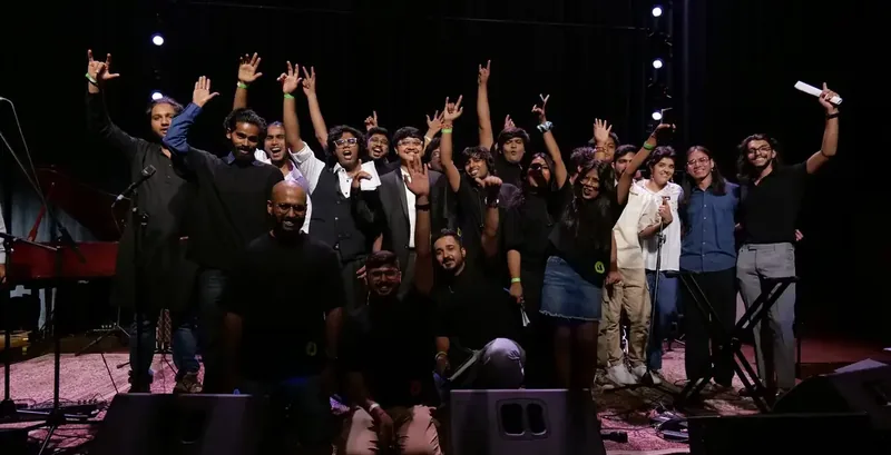Prism students on stage and in class